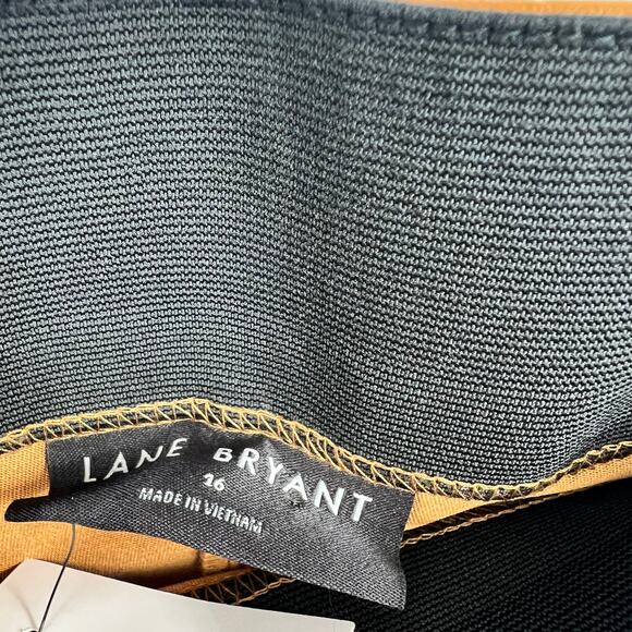 NEW Lane Bryant plus size pull on Faux Leather Leggings in Cathay spice Size 16 - Picture 4 of 9